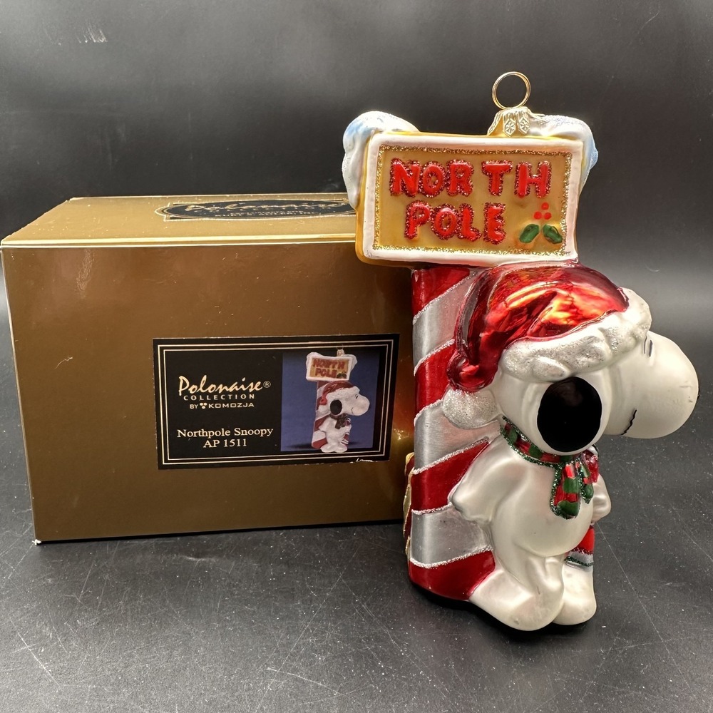 KURT ADLER POLONAISE NORTHPOLE‎ SNOOPY ORNAMENT AP1511 6"